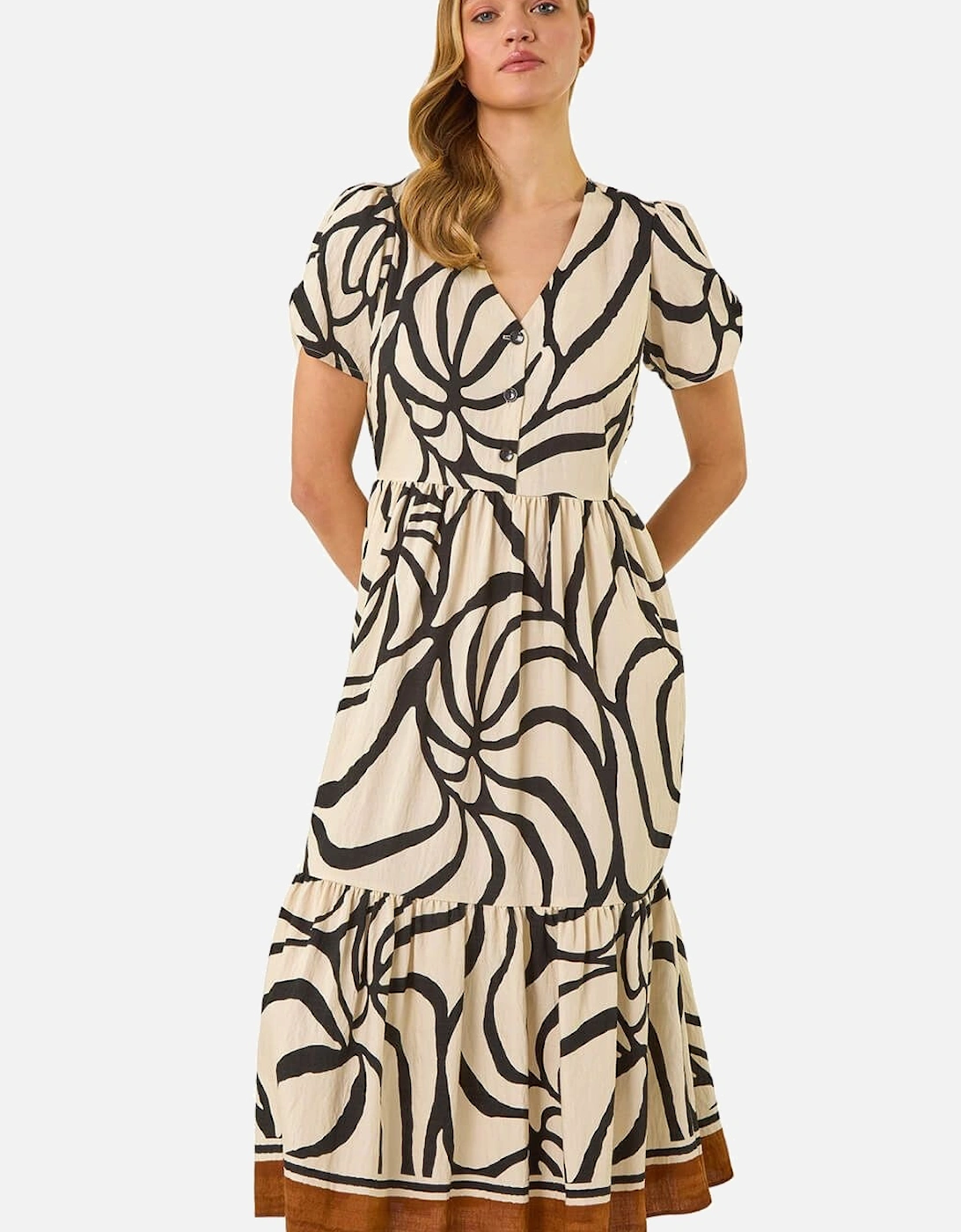 Linear Border Shirt Dress, 2 of 1