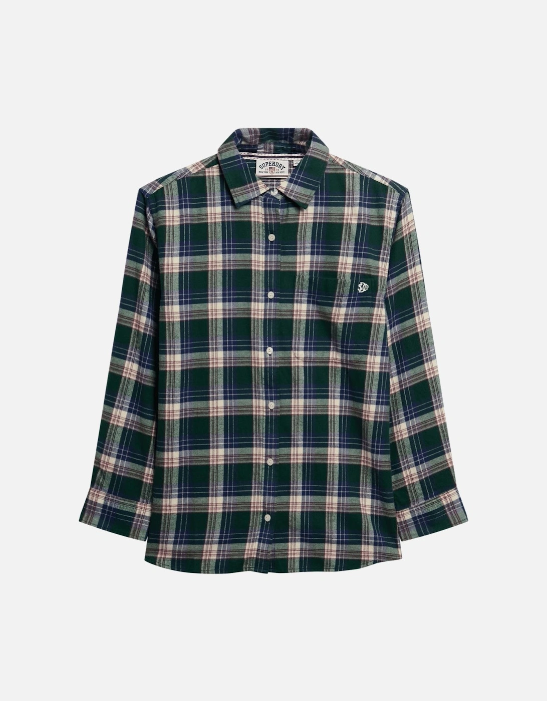 Womens Check Flannel Boyfriend Long Sleeve Shirt, 2 of 1