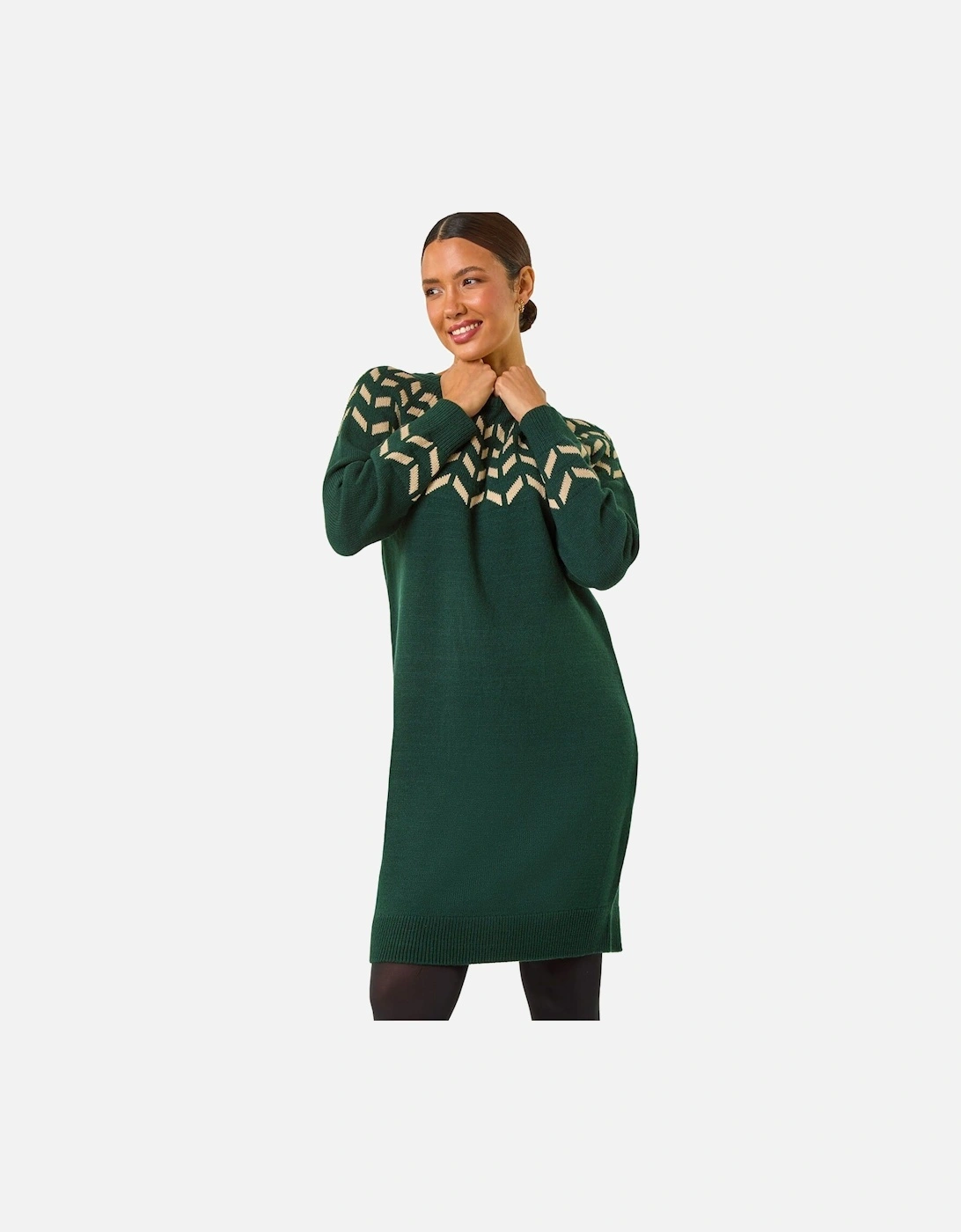 Chevron Print Knit Dress, 2 of 1