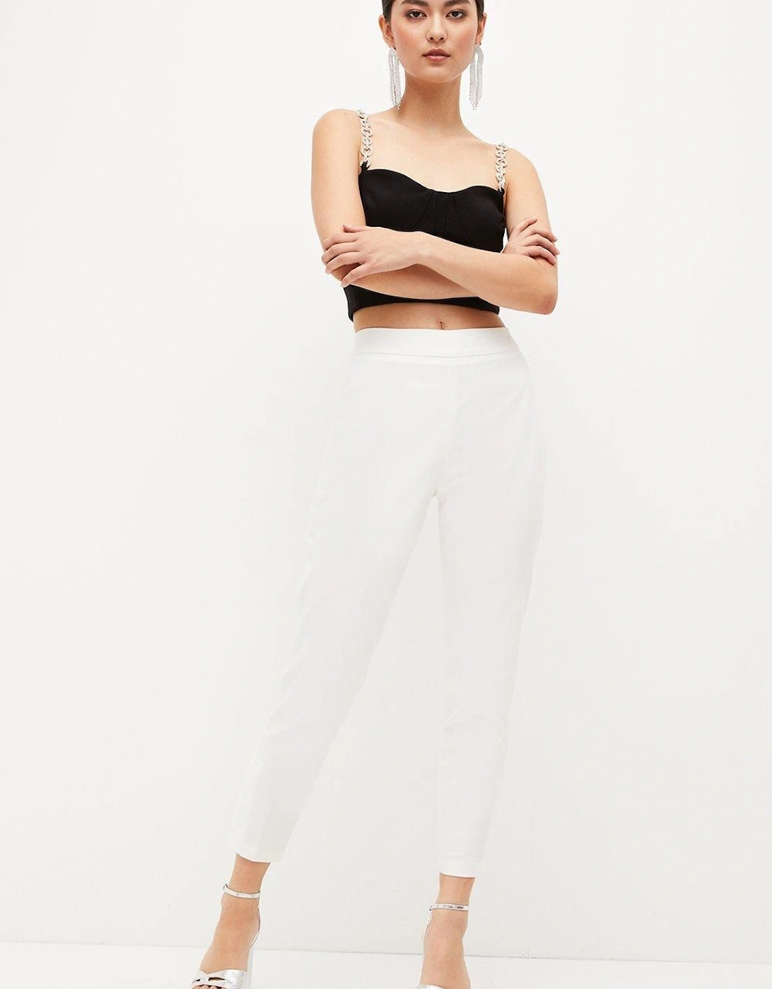 Petite Essential Techno Woven Crop Trouser, 2 of 1