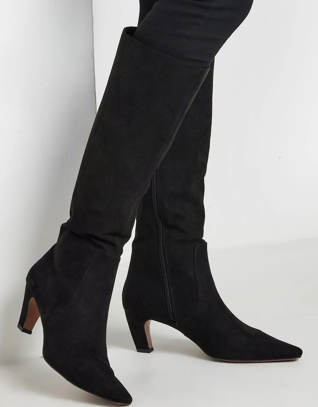 Faux Suede Knee High Boots, 2 of 1