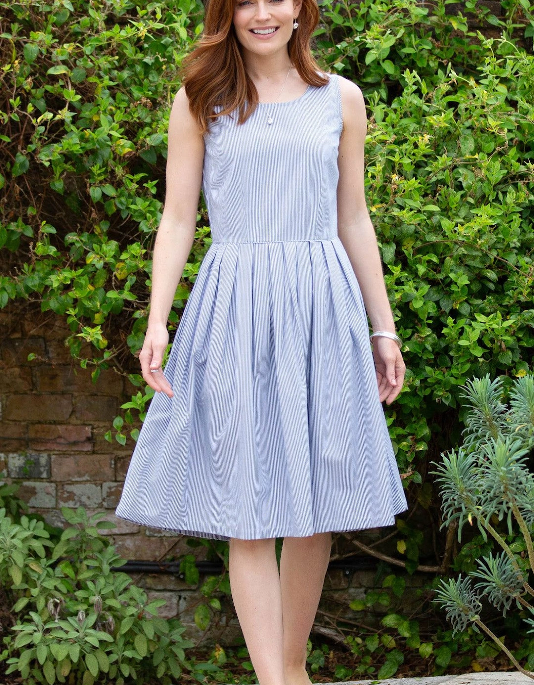 Chesil Organic Cotton Ticking Dress, 2 of 1