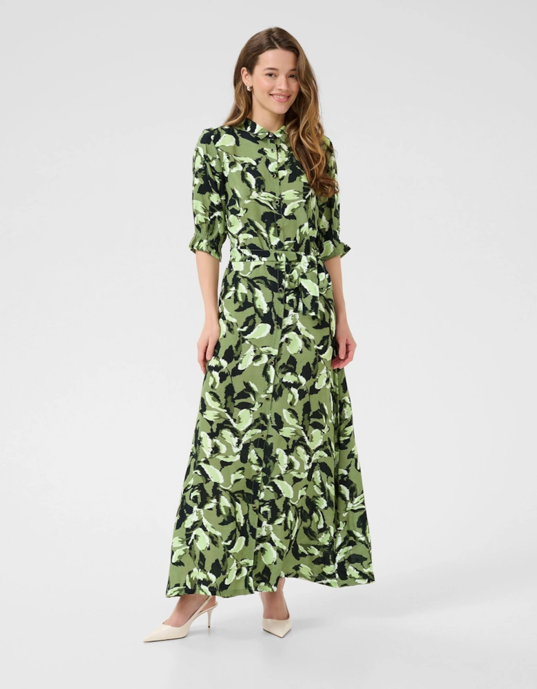 KAvelana 3/4 Sleeve Maxi Shirt Dress
