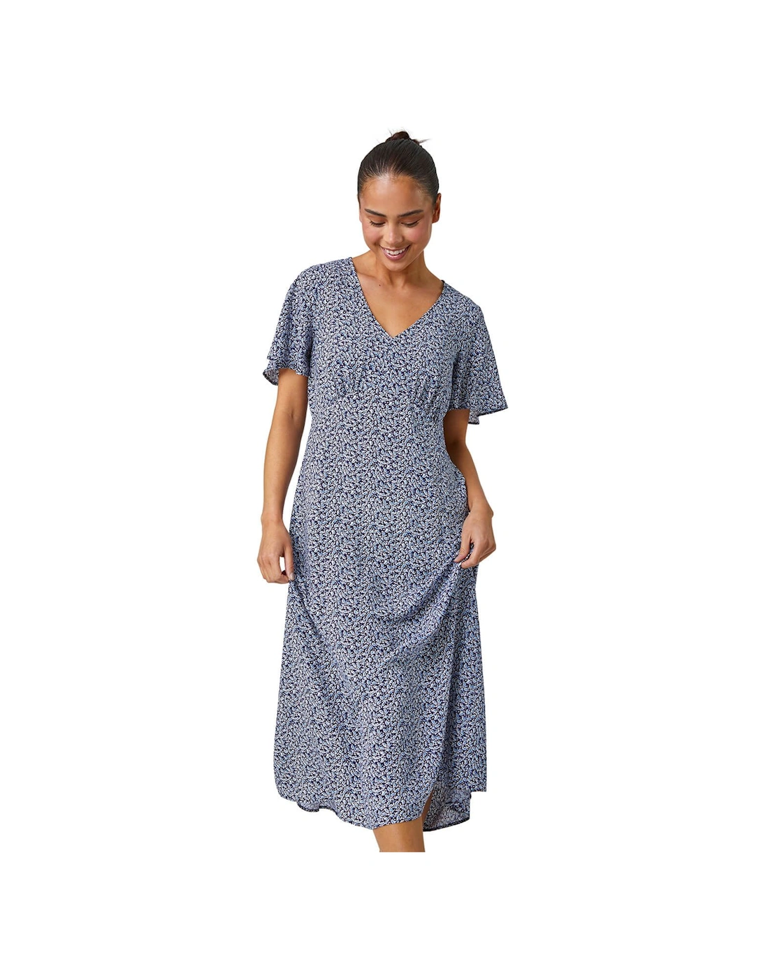 Petite Ditsy Paisley Midi Dress, 2 of 1