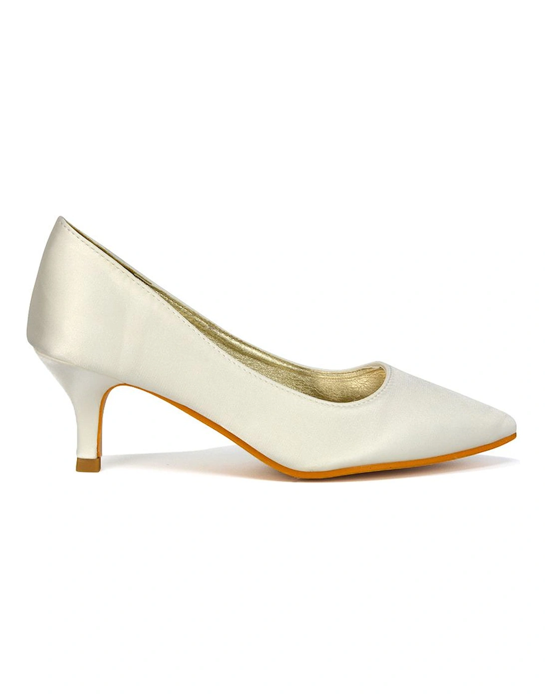 'Gwyneth' Pointed Toe Mid Stiletto Kitten Heel Court Shoes, 2 of 1