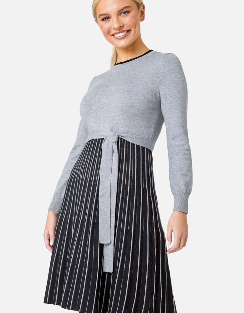 Petite Knitted Fit & Flare Dress