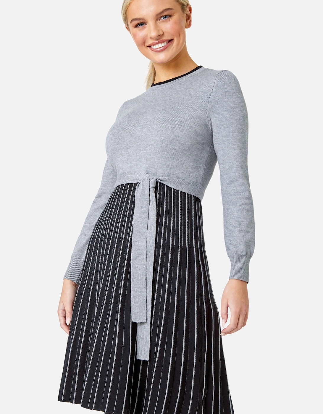 Petite Knitted Fit & Flare Dress, 2 of 1