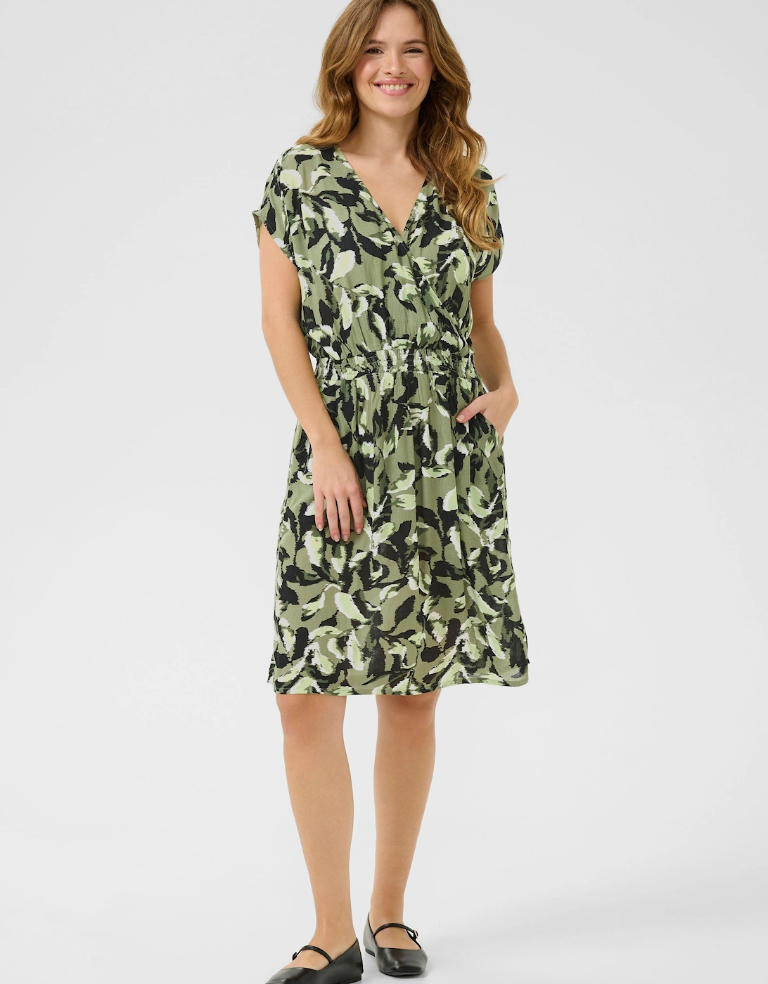 KAjenn V-Neck Short Sleeve Dress, 2 of 1