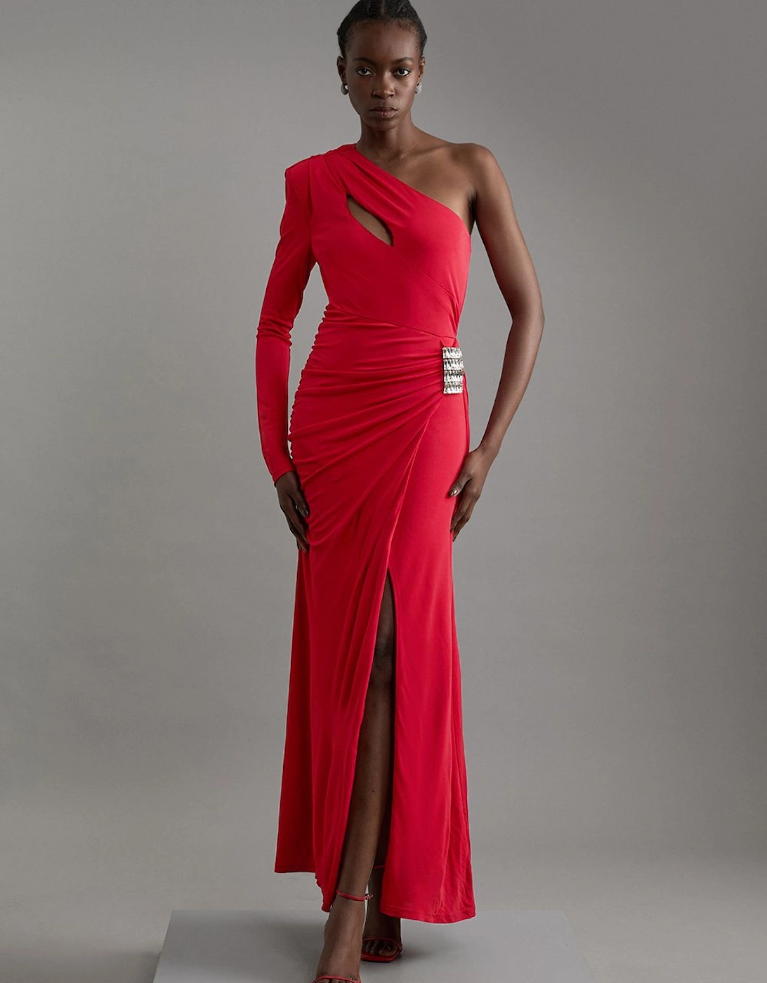 Premium Viscose Jersey Hardware Maxi Dress, 2 of 1