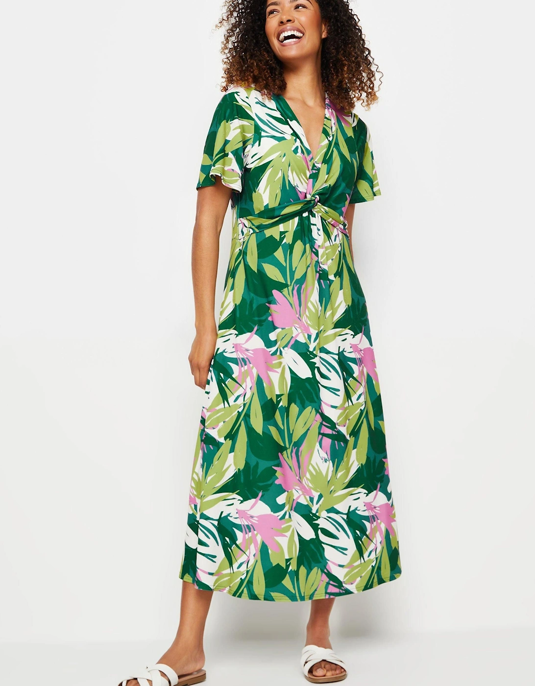 Twist Front Short Sleeve Dress, 2 of 1