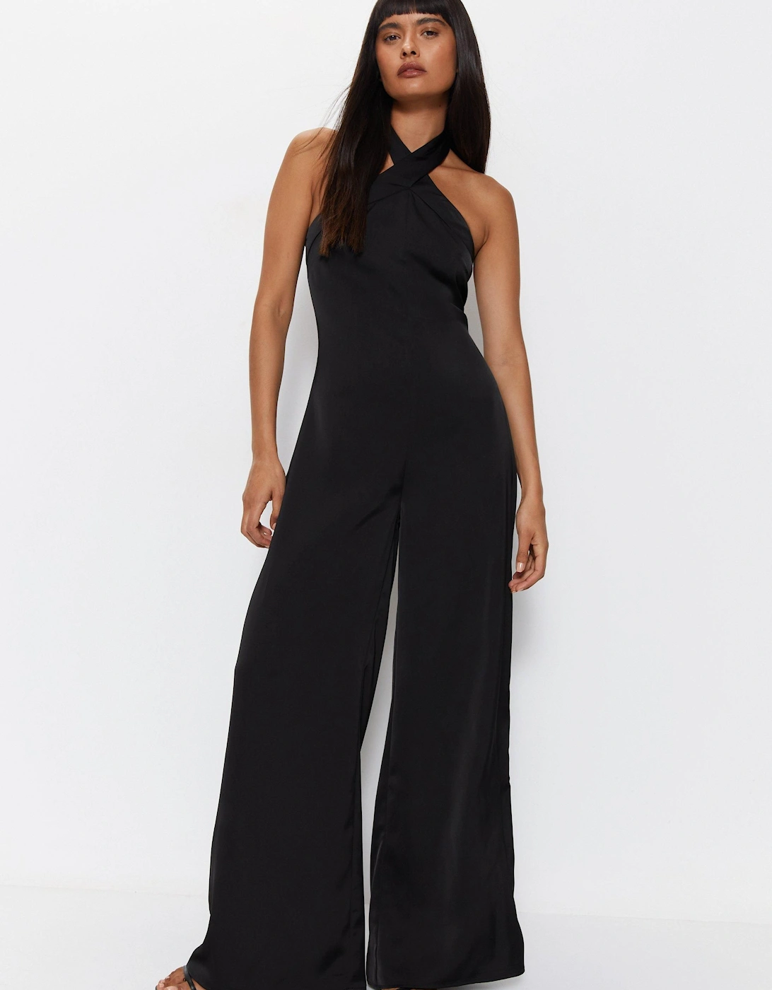 Satin Halterneck Jumpsuit, 2 of 1