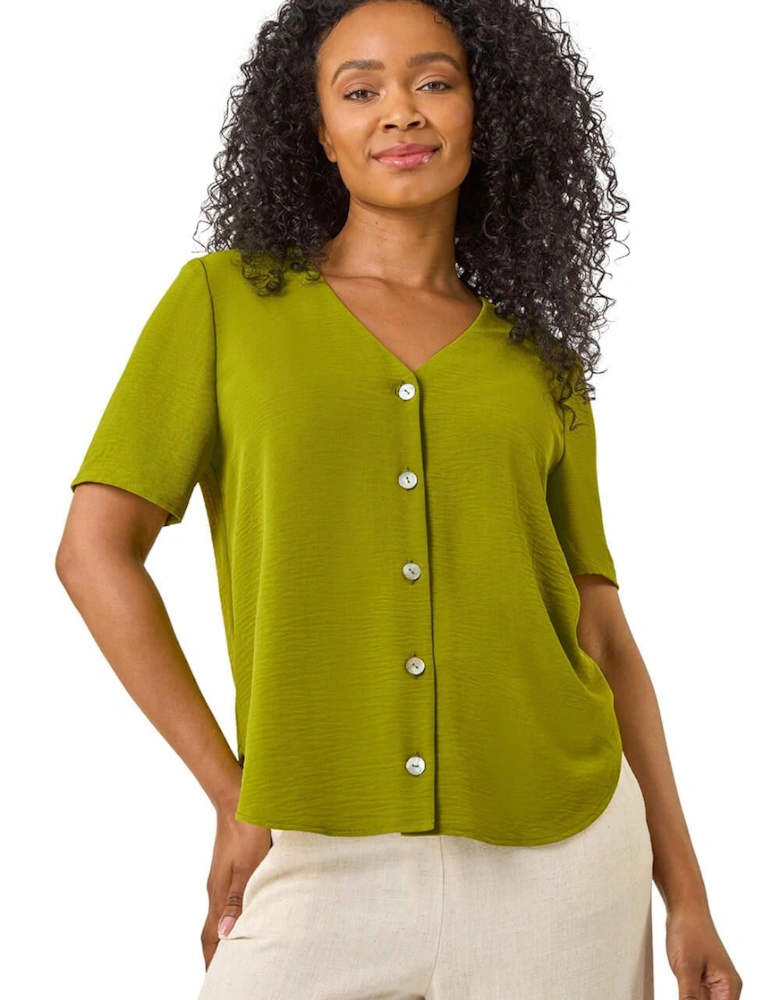 Petite Button Through Blouse