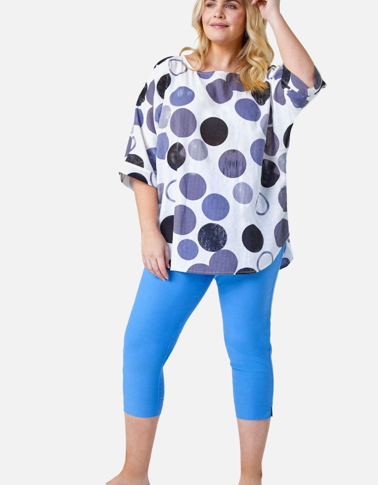 Curve Cropped Elastic Waist Stretch Trouser