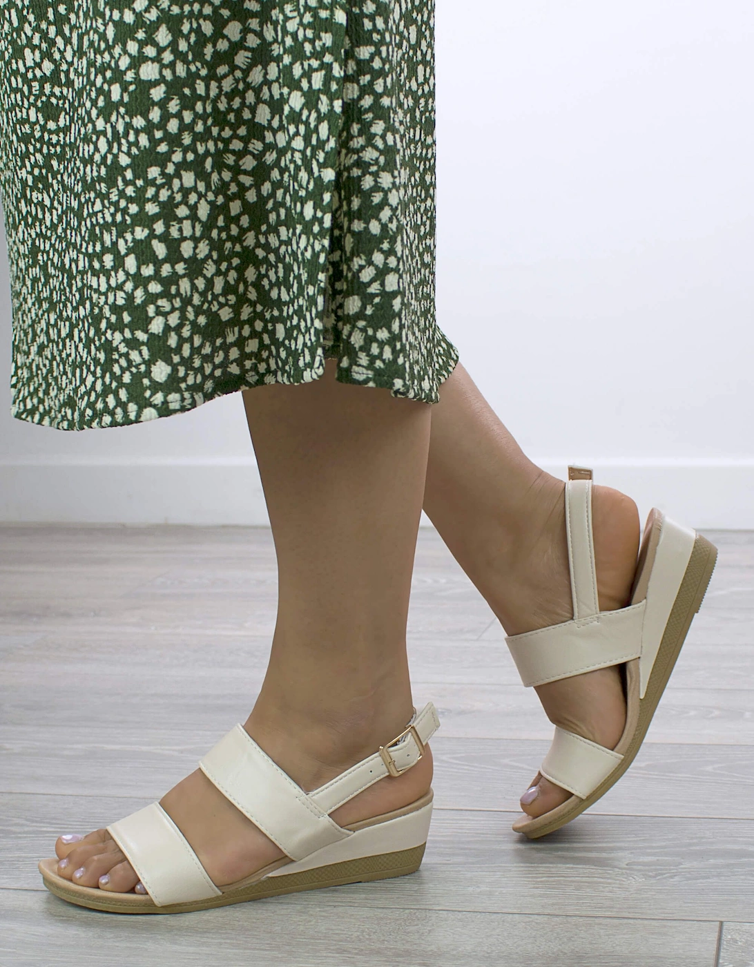 Low Wedge Heel Slingback  Sandals, 2 of 1