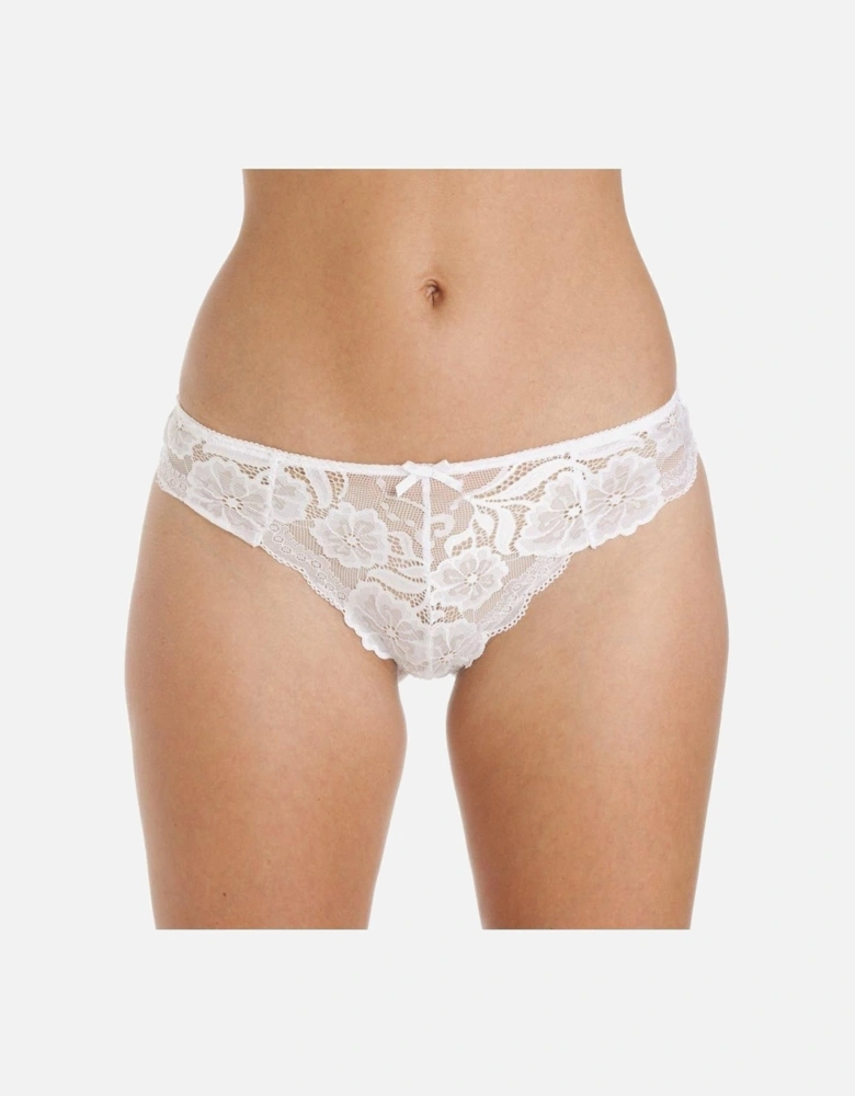 Two Pack Floral Lace Thong