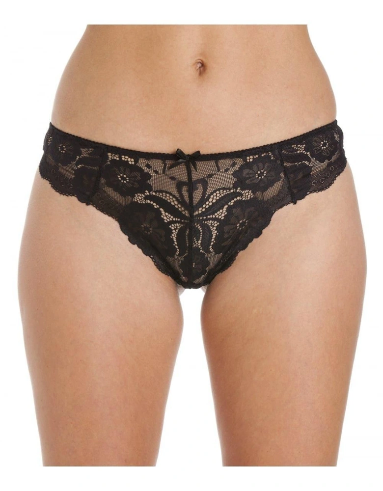 Two Pack Floral Lace Thong