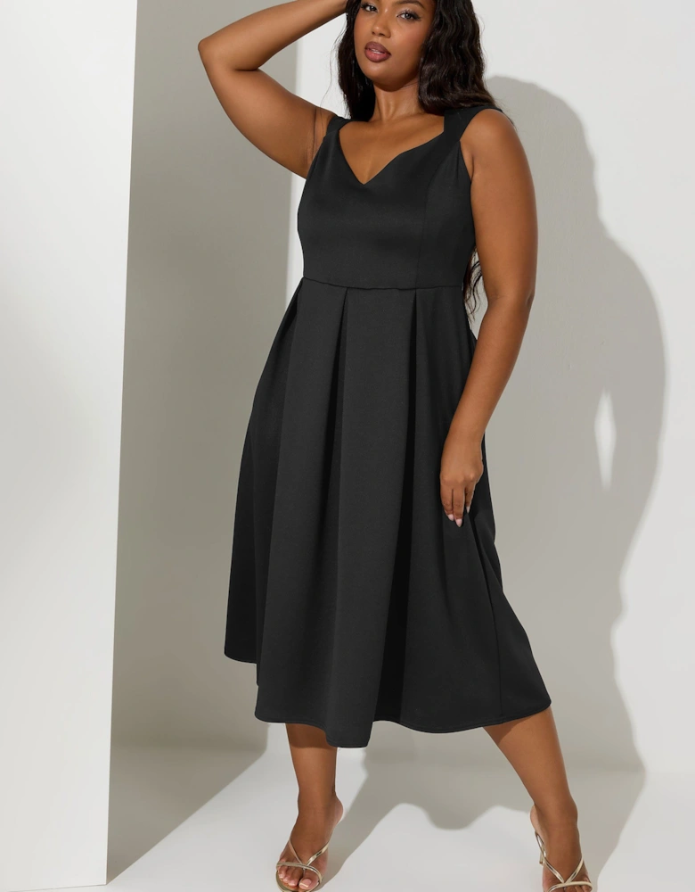 Sweetheart Midaxi Skater Dress