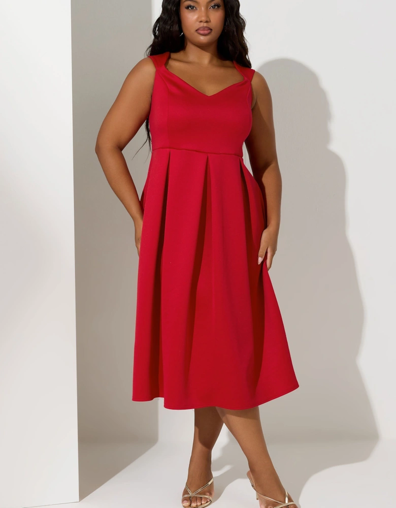Sweetheart Midaxi Skater Dress
