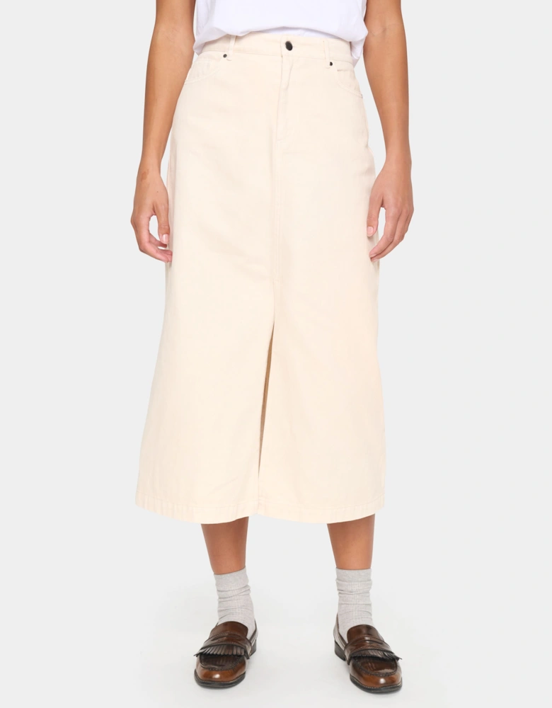 IluSZ High-waisted Dyed Denim Skirt