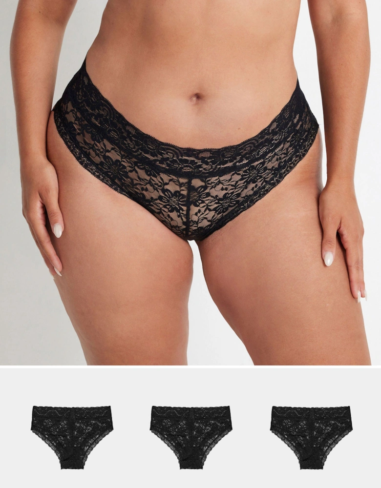 3 Pack Lace Brazilian Briefs