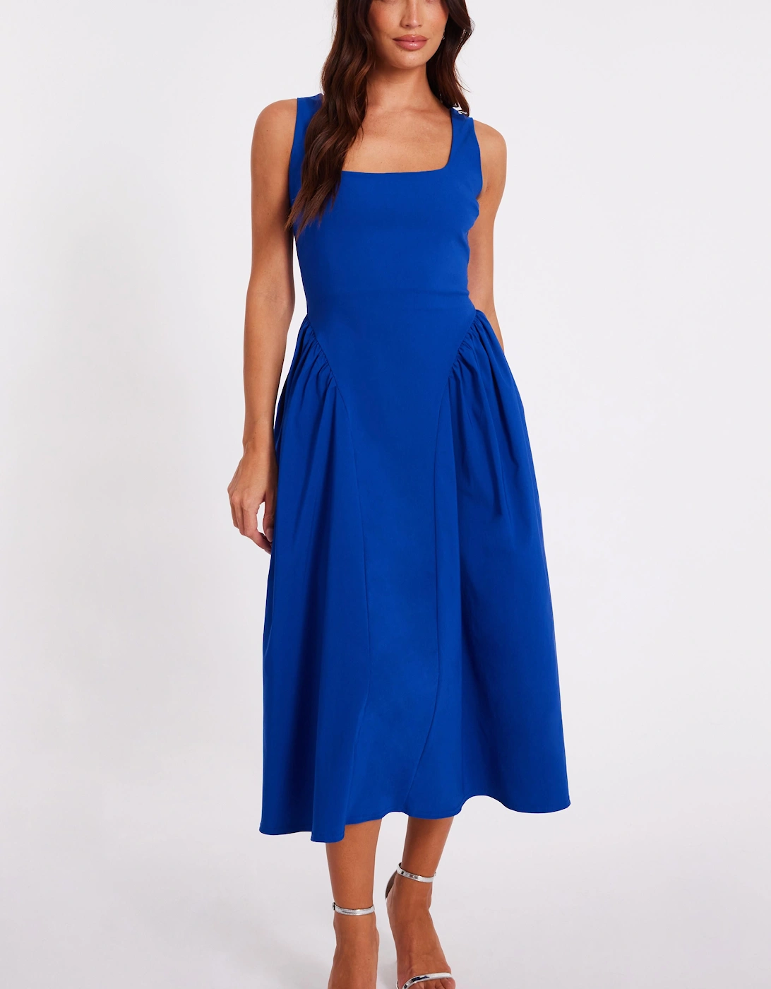 Royal Gathered Side Midi Dress, 2 of 1