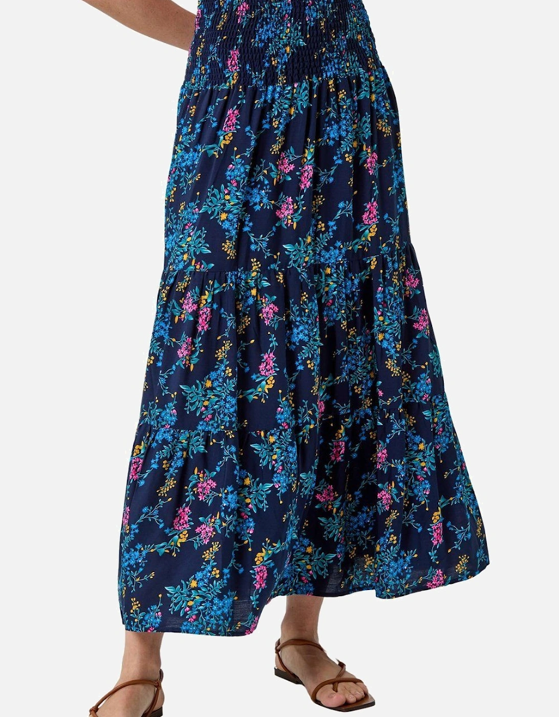 Floral Shirred Tiered Multiway Skirt Dress, 2 of 1