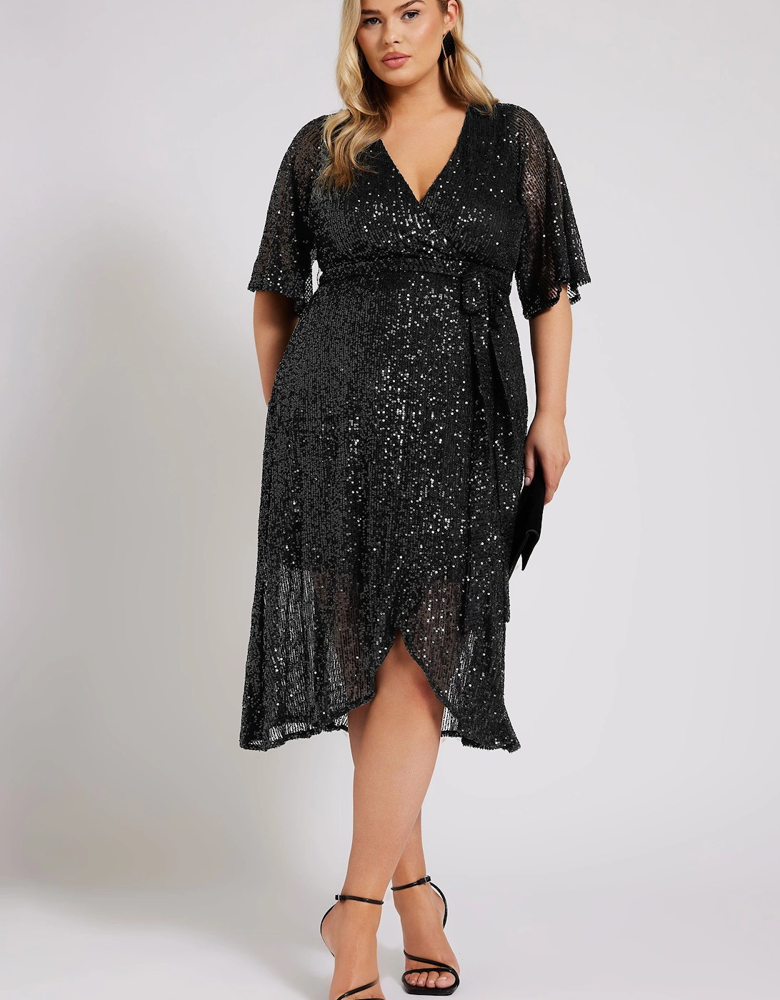 Sequin Wrap Dress, 2 of 1
