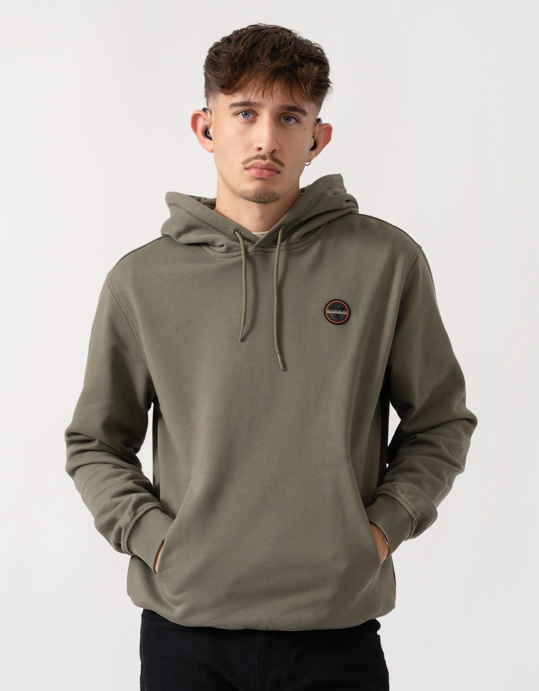 Badge Mens Hoodie - Tea Leaf G0A, 5 of 4
