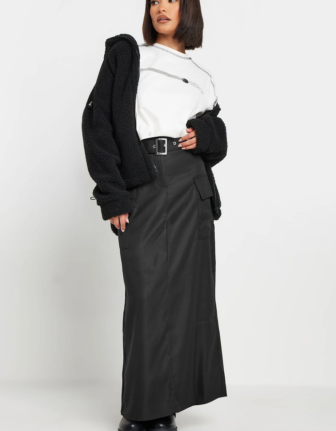 Petite Belted Utility Maxi Skirt, 2 of 1