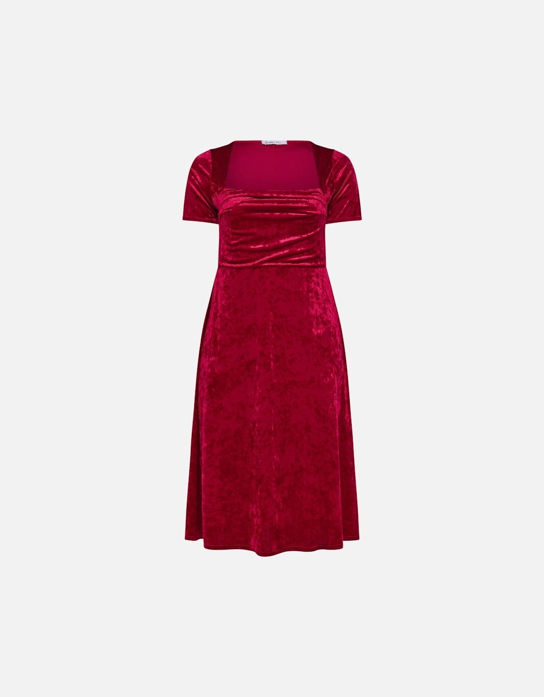 Velvet Square Neck Midi Dress, 2 of 1