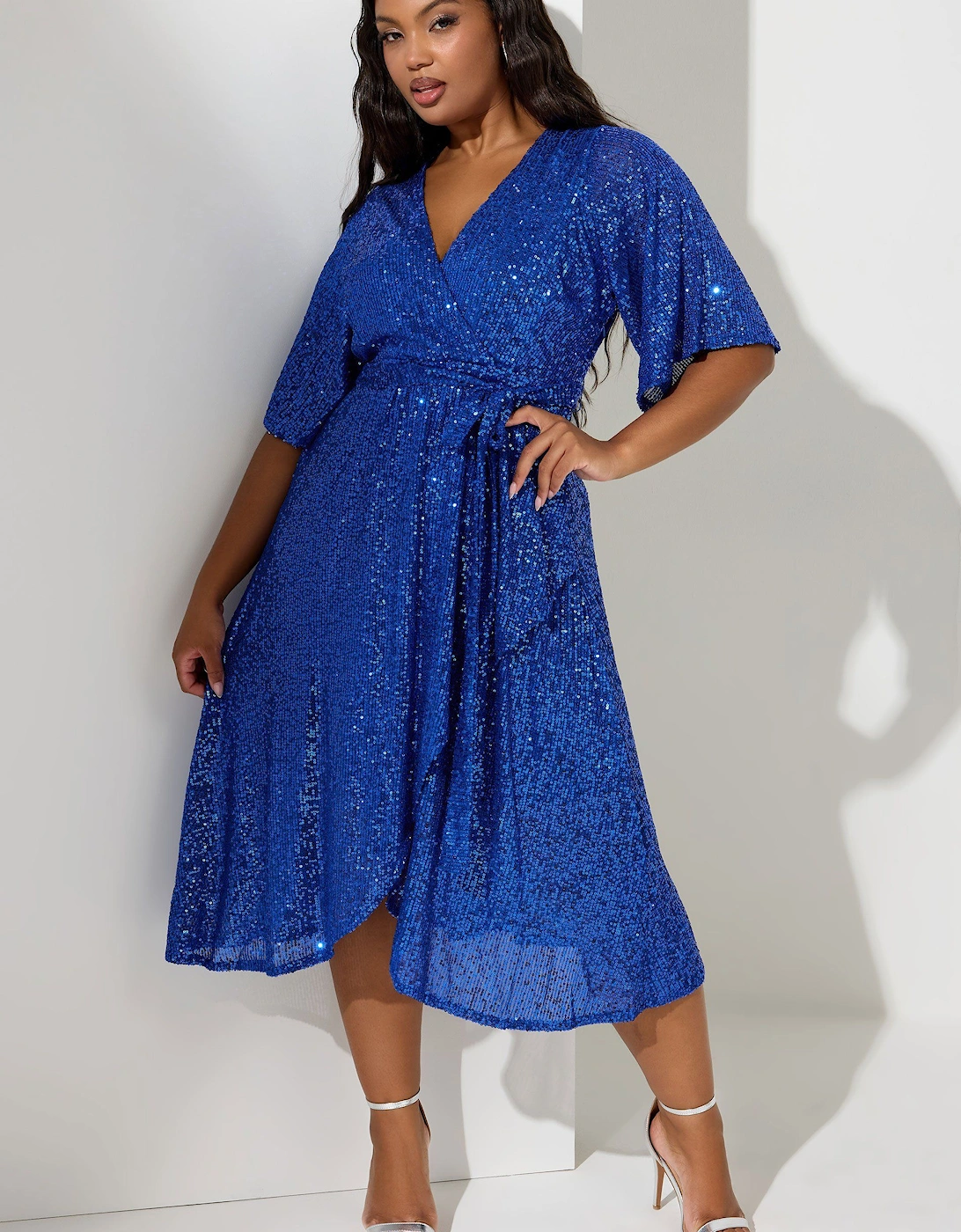 Sequin Wrap Dress, 2 of 1