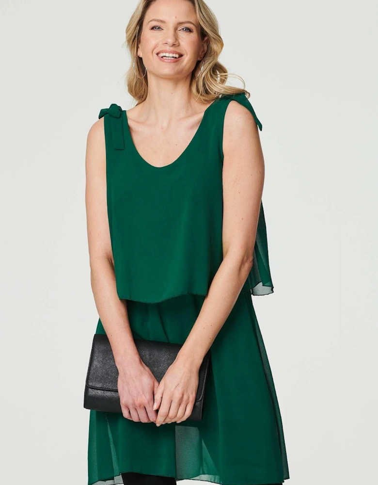 Semi Sheer Short Tiered Tunic
