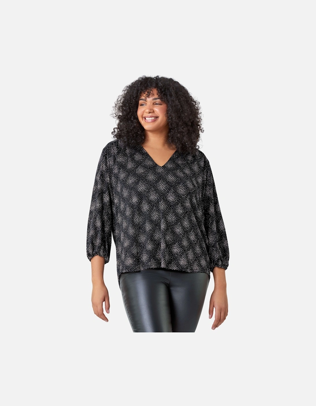 Curve Glitter Sparkle Tunic Top, 2 of 1