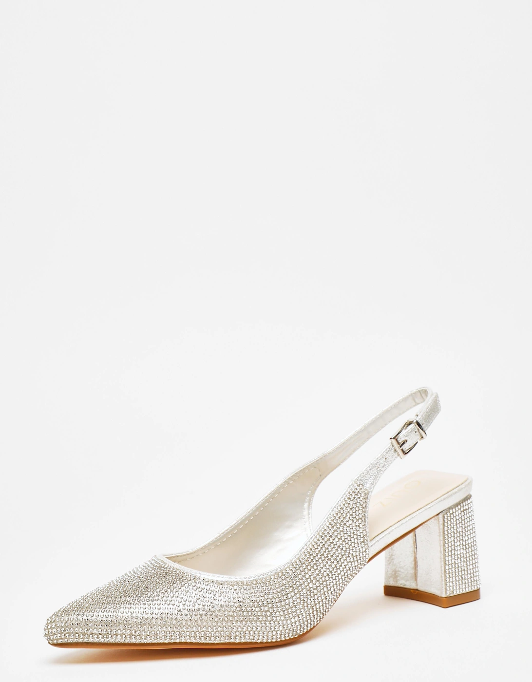 Diamante Slingback Block Heel, 2 of 1