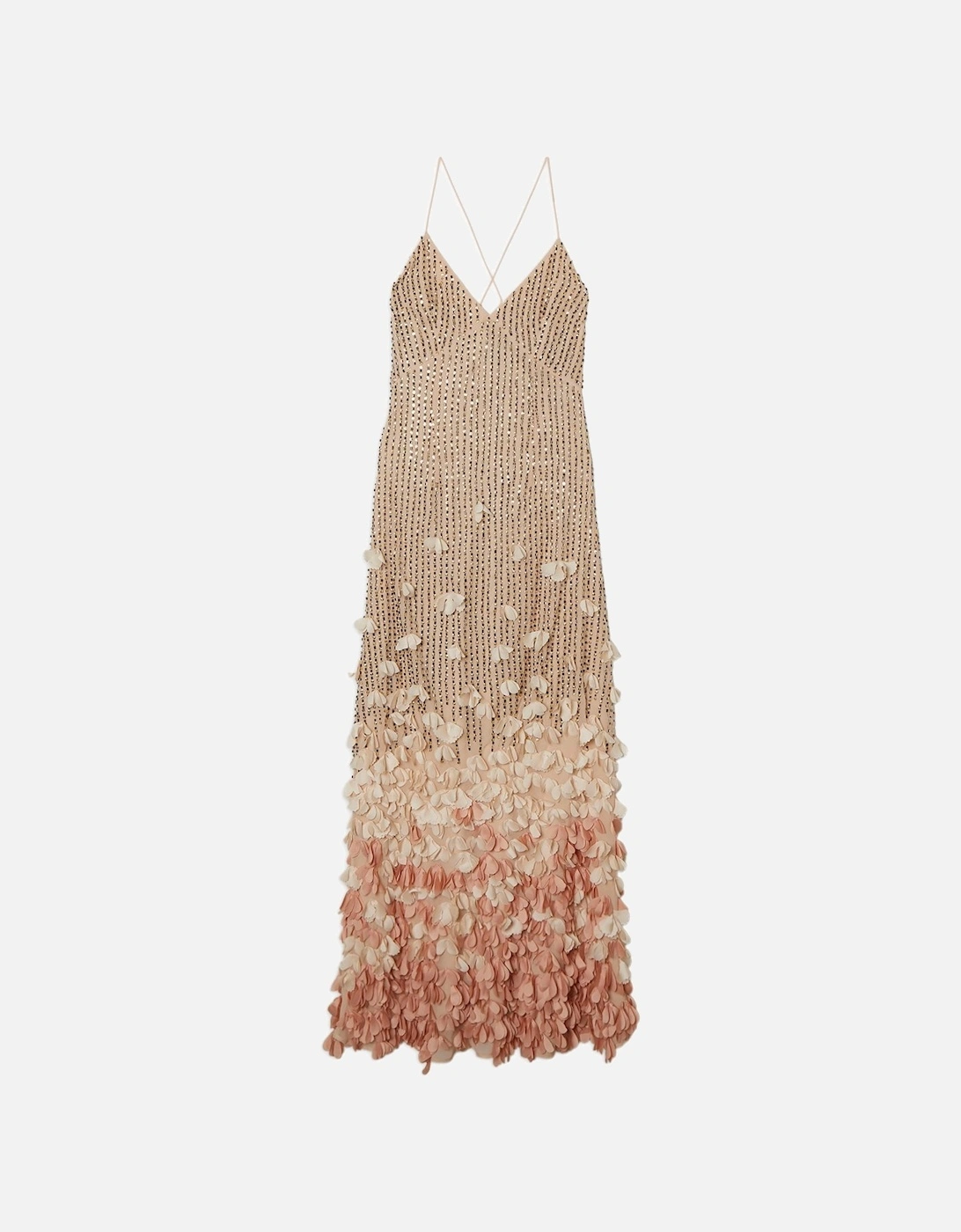 Crystal Applique Woven Strappy Maxi Dress, 2 of 1