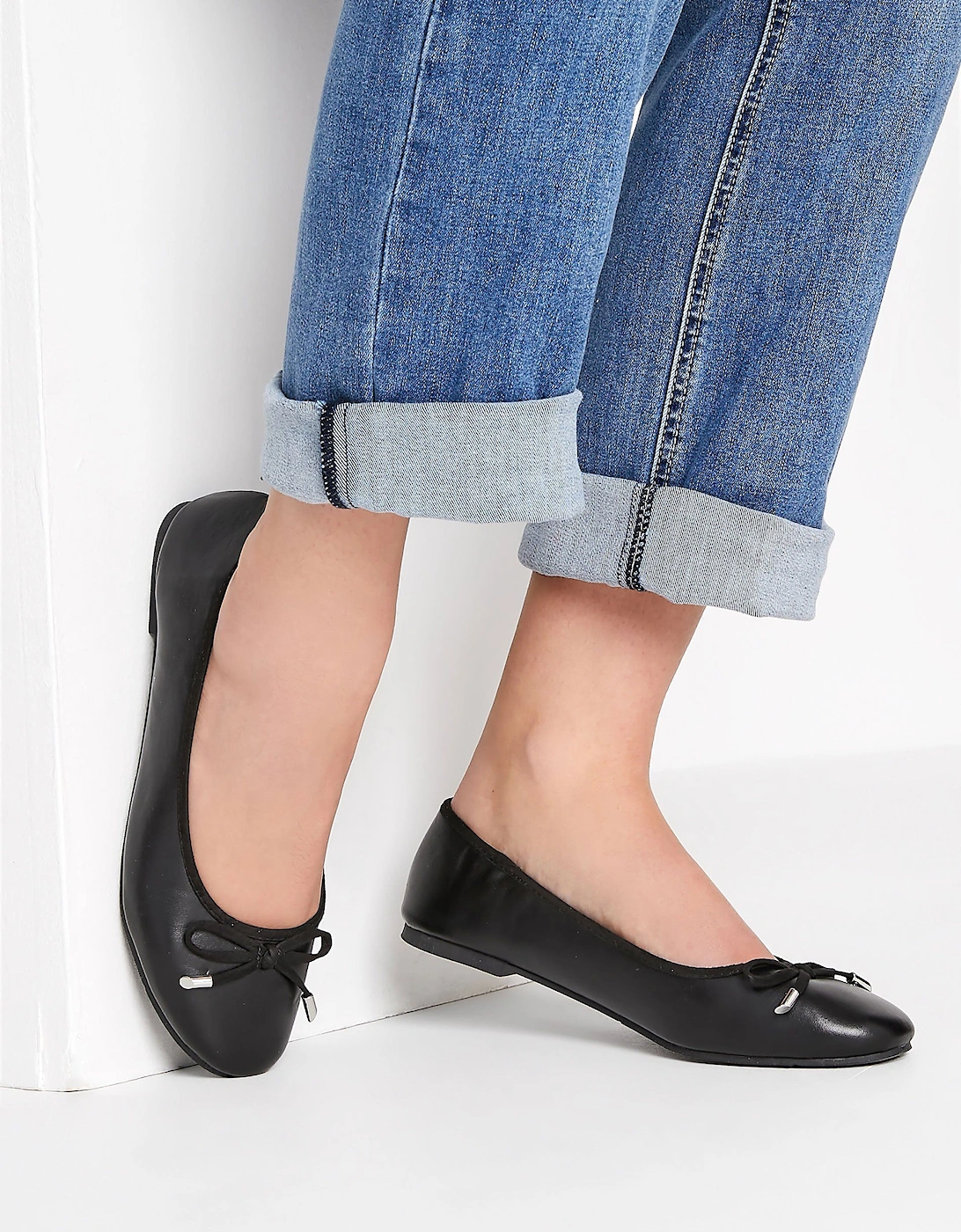 Faux Suede Ballerina Pumps, 2 of 1