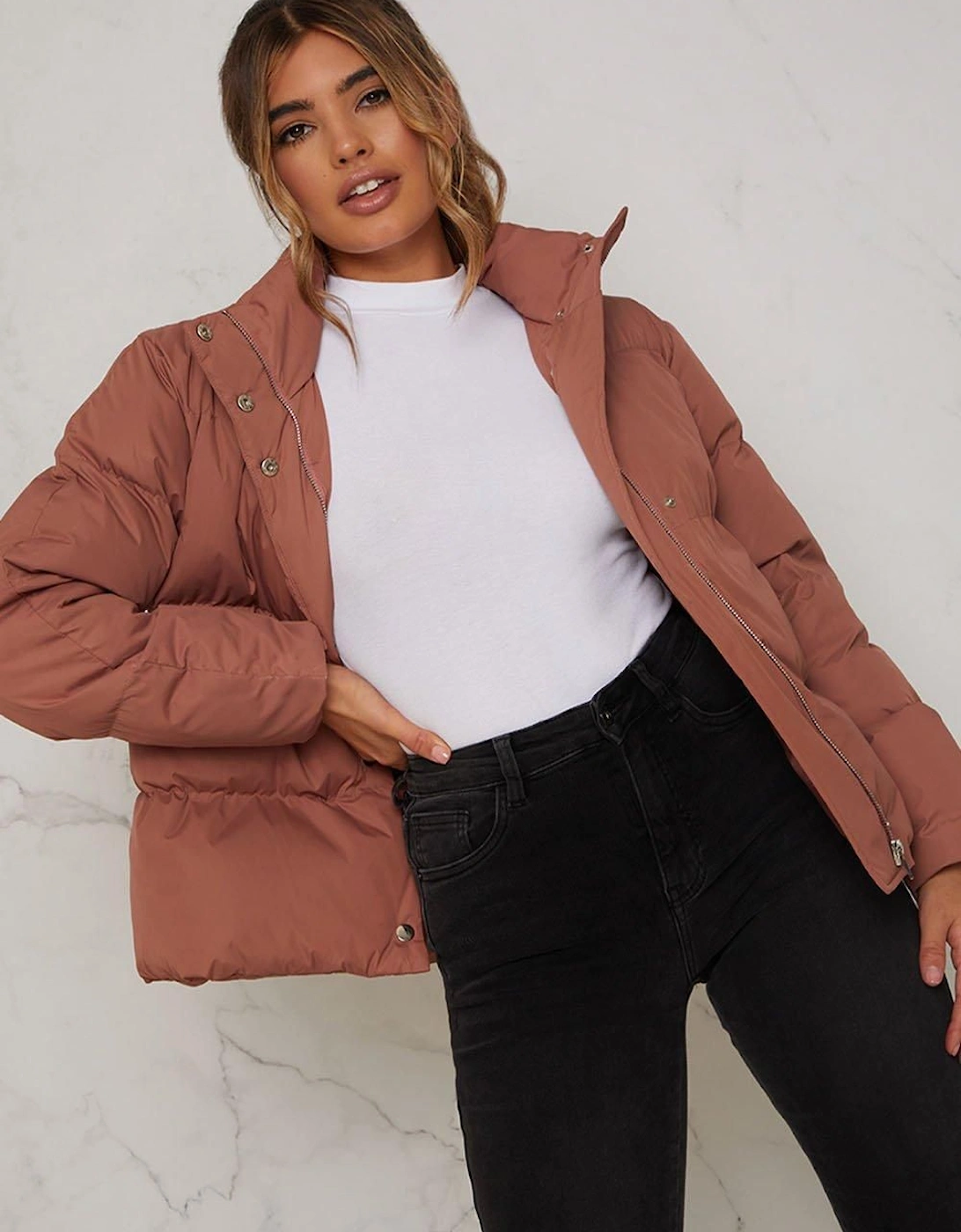 Cropped Padded Puffer Coat, 2 of 1