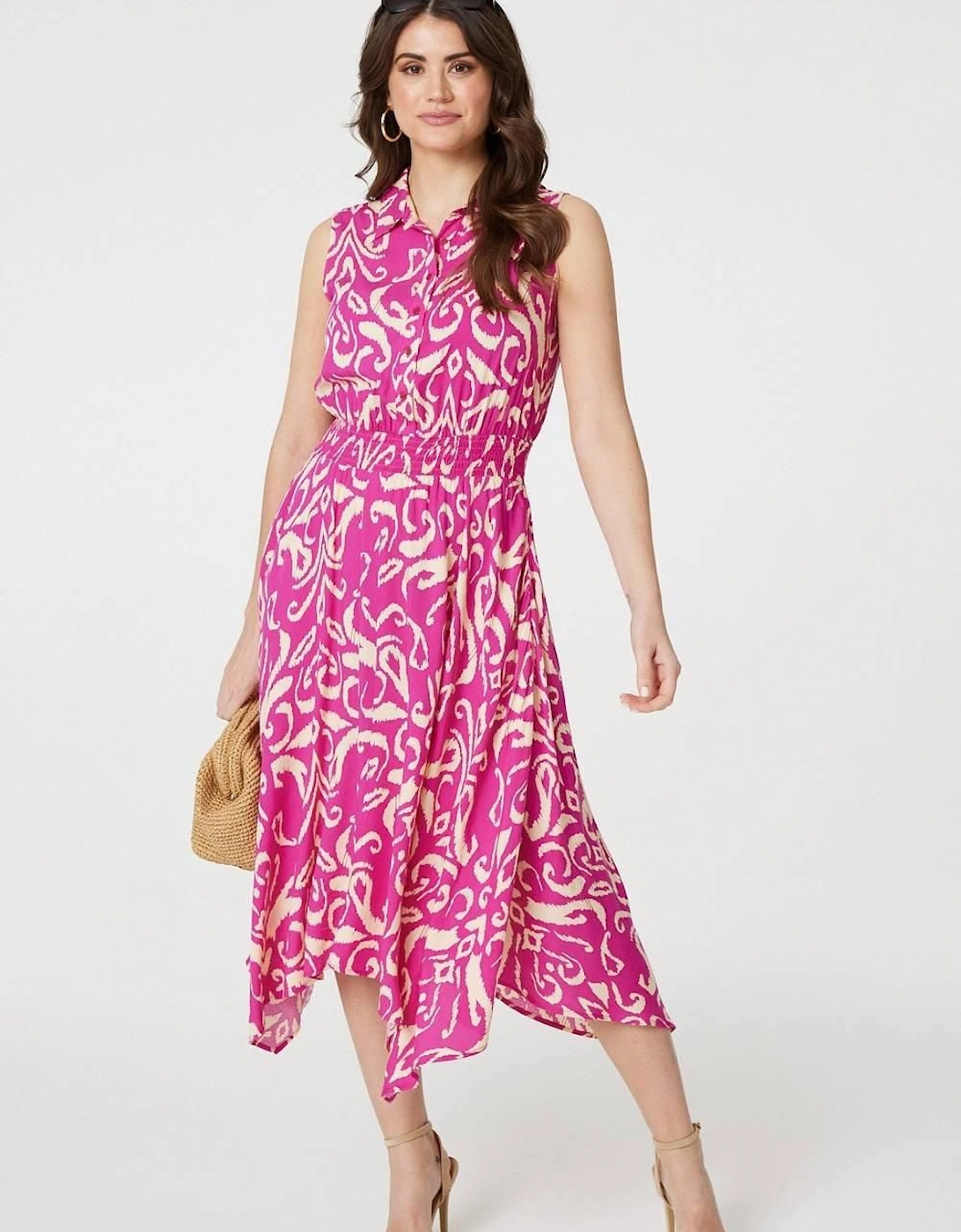 Ikat Print Sleeveless Shirt Dress, 2 of 1