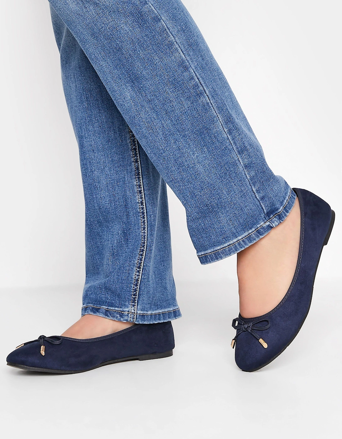 Faux Suede Ballerina Pumps, 2 of 1