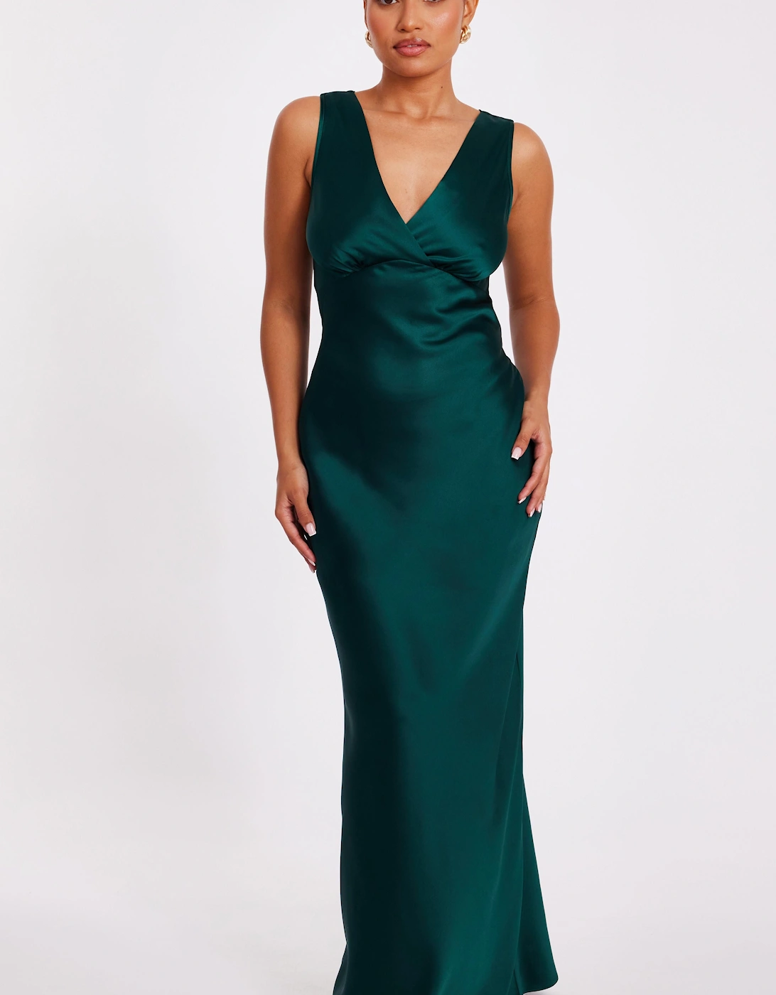 Green Petite Cowl Back Maxi Dress, 2 of 1