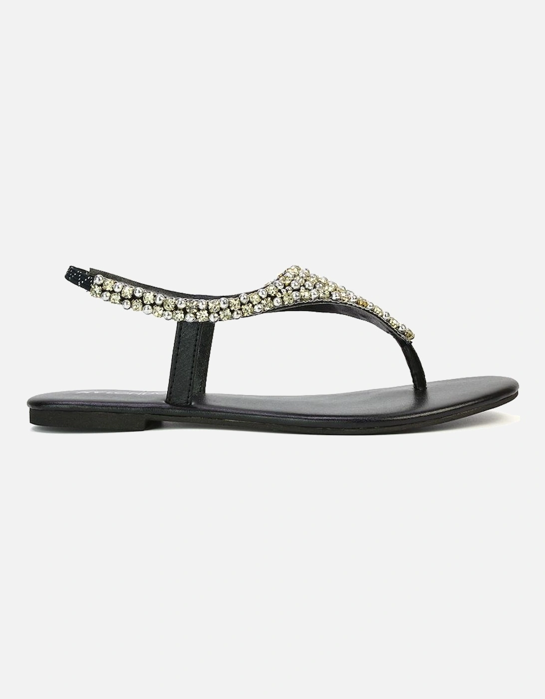 'Lauren' Embellished Toe Post Flat Sandals, 2 of 1