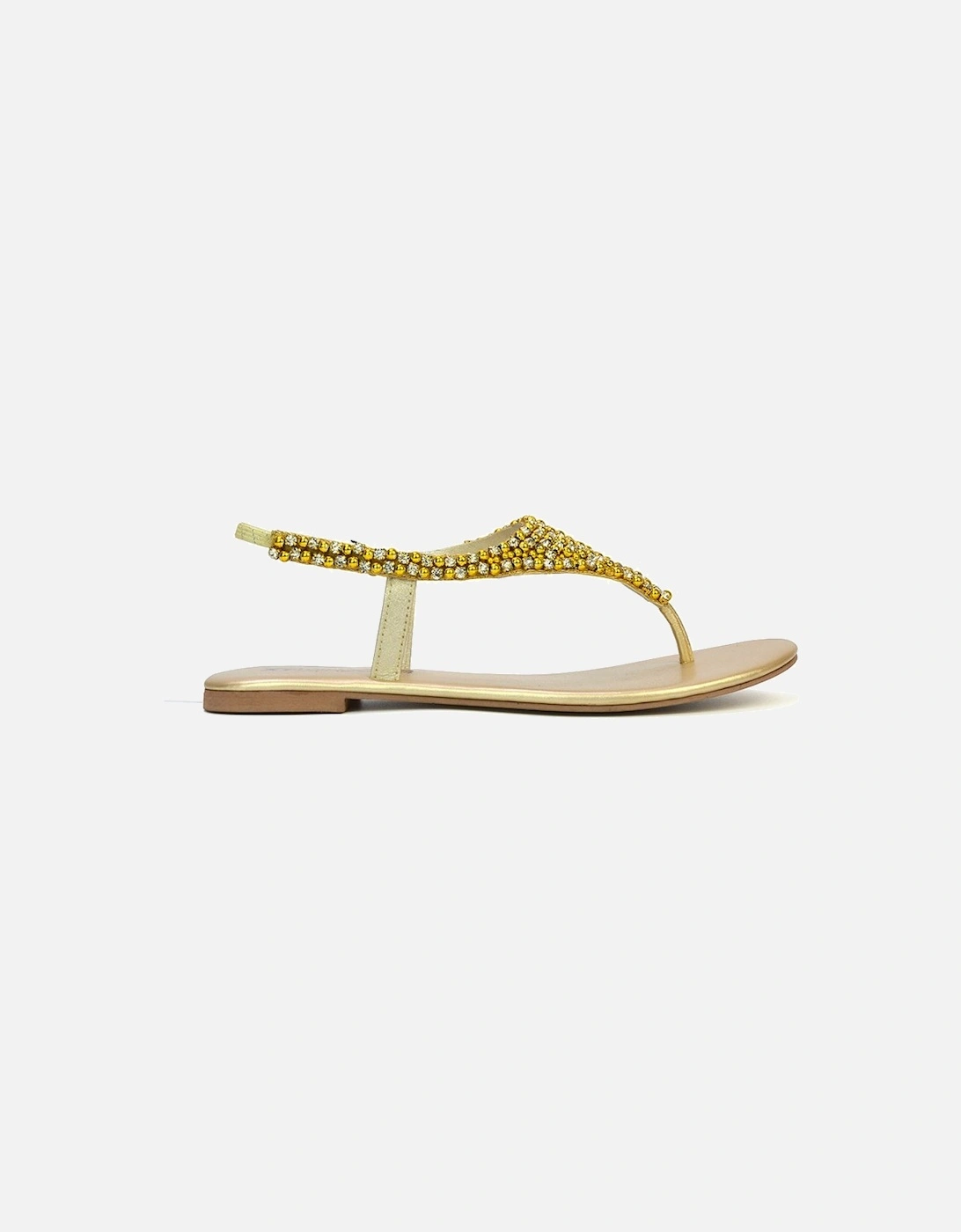 'Lauren' Embellished Toe Post Flat Sandals, 2 of 1