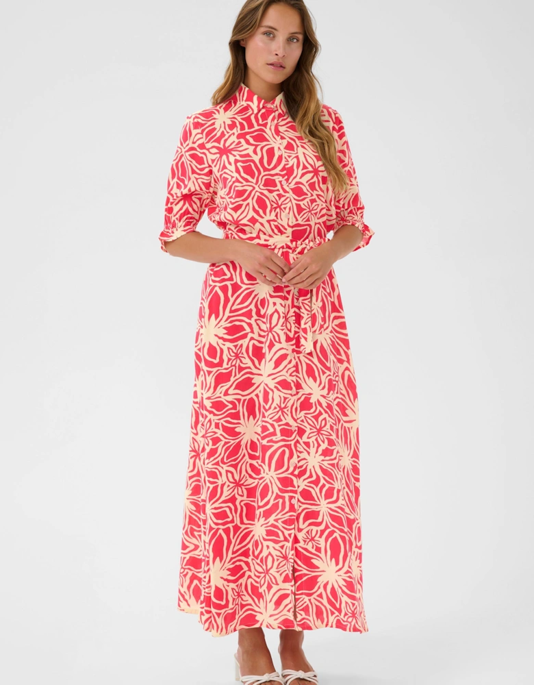 KAmira Printed Weave Shirt Dress