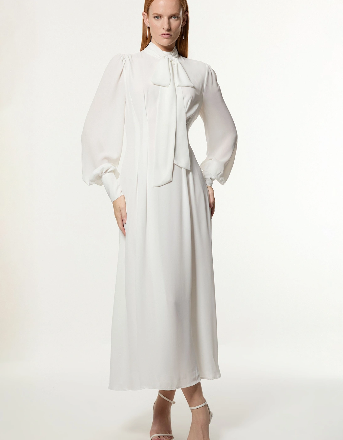 Georgette Woven Tie Midaxi Dress, 2 of 1