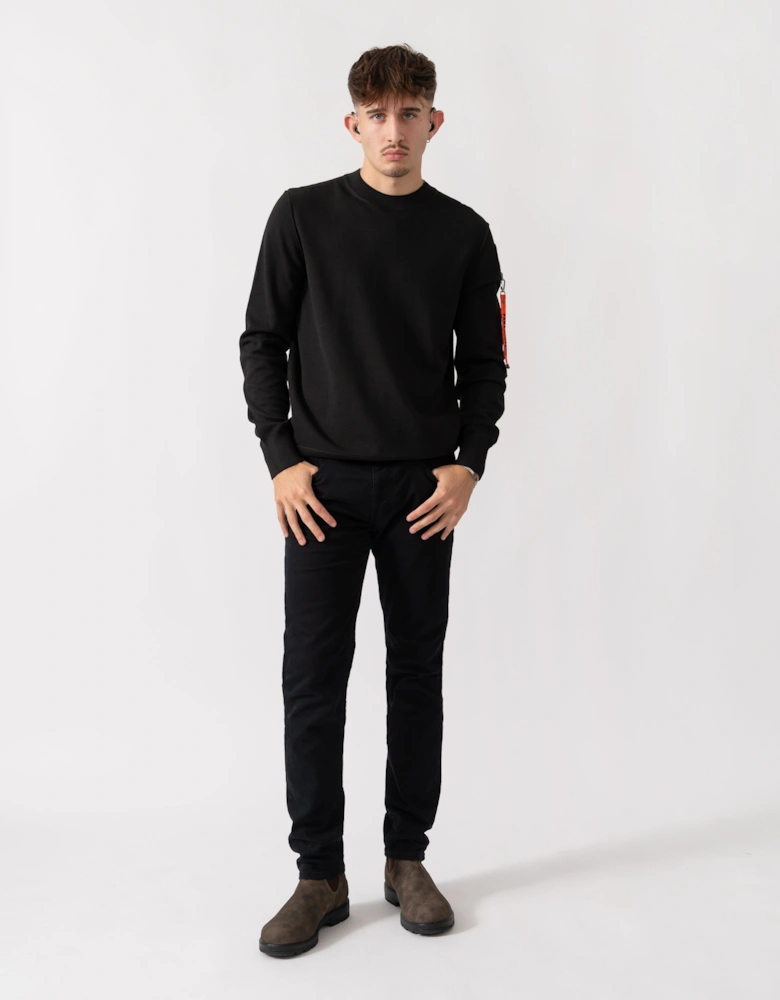 Basic Braw Mens Crew Neck Sweater - Black 541