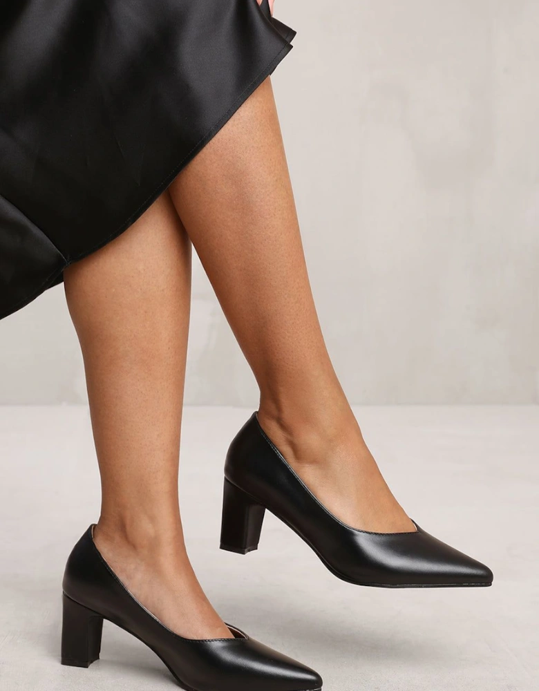 'Ava' Block Heel With Pointed Toe