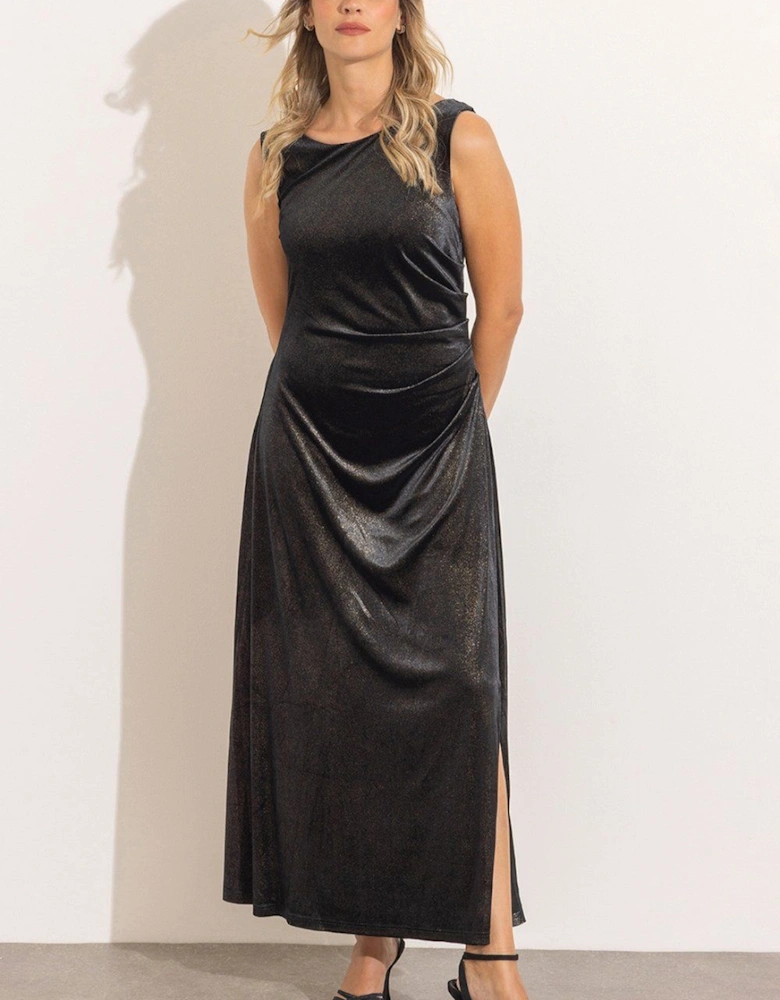 Velvet Shimmer Maxi Dress