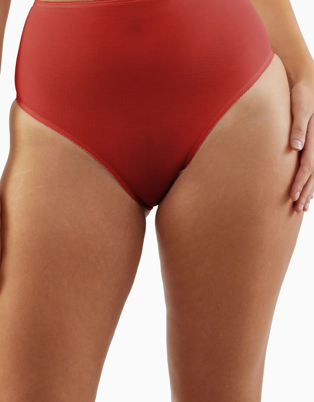 Annette Red Classic High Waist Brief, 2 of 1