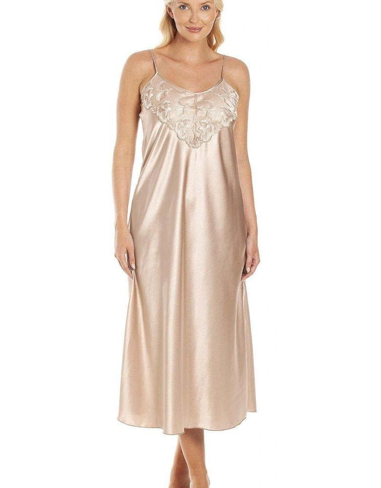 Luxury Thin Strap Lace Satin Chemise