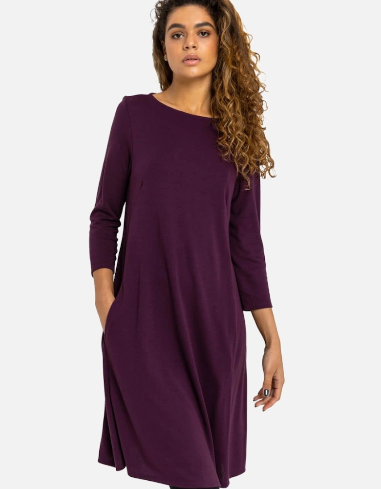 A-Line Pocket Detail Swing Dress